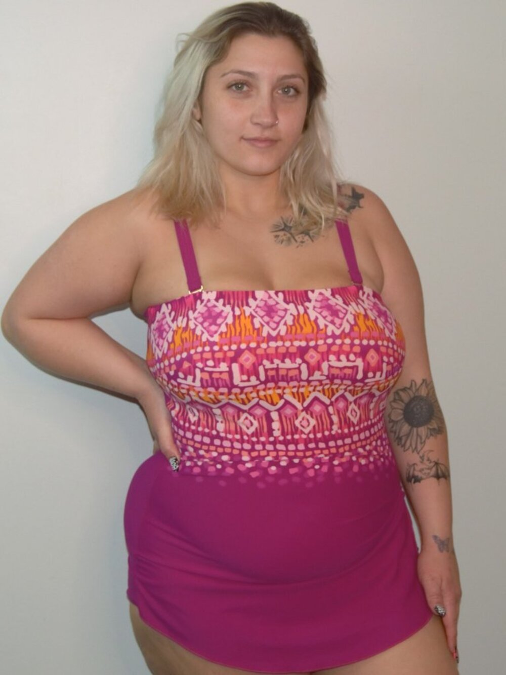 Roxanne Bra-Sized Swimwear Bandeau Sarong One Piece Size 10 34D